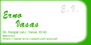 erno vasas business card